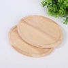 Japanese store tea trays, dessert plates, cake plates, household rubber wooden trays, solid wood fruit plates, round wooden plates details Picture